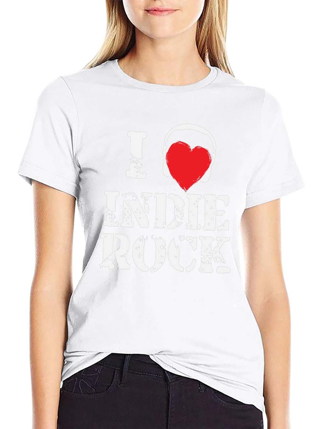 I Love Indie Rock Black Graphic Tee