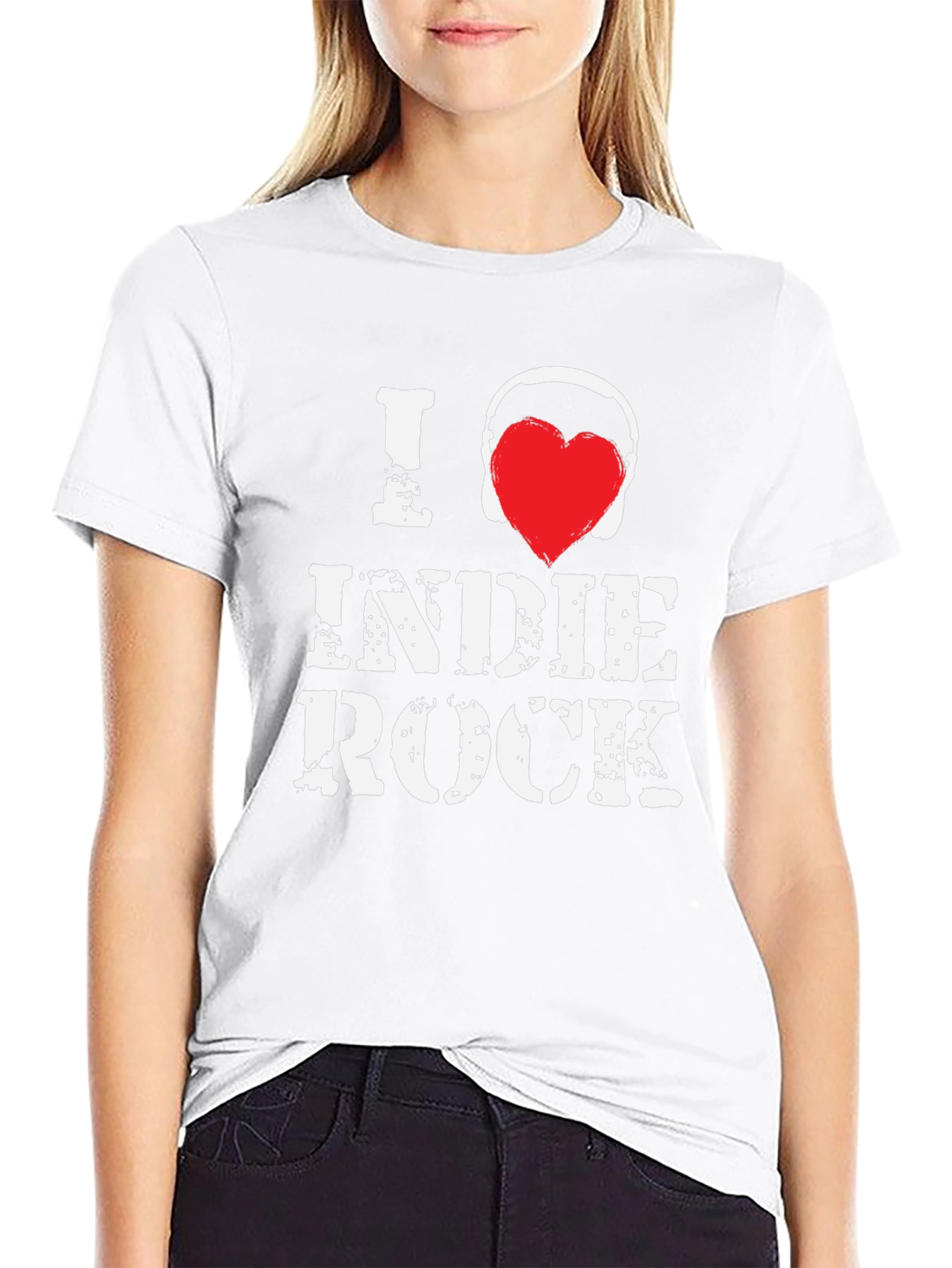 I Love Indie Rock Black Graphic Tee