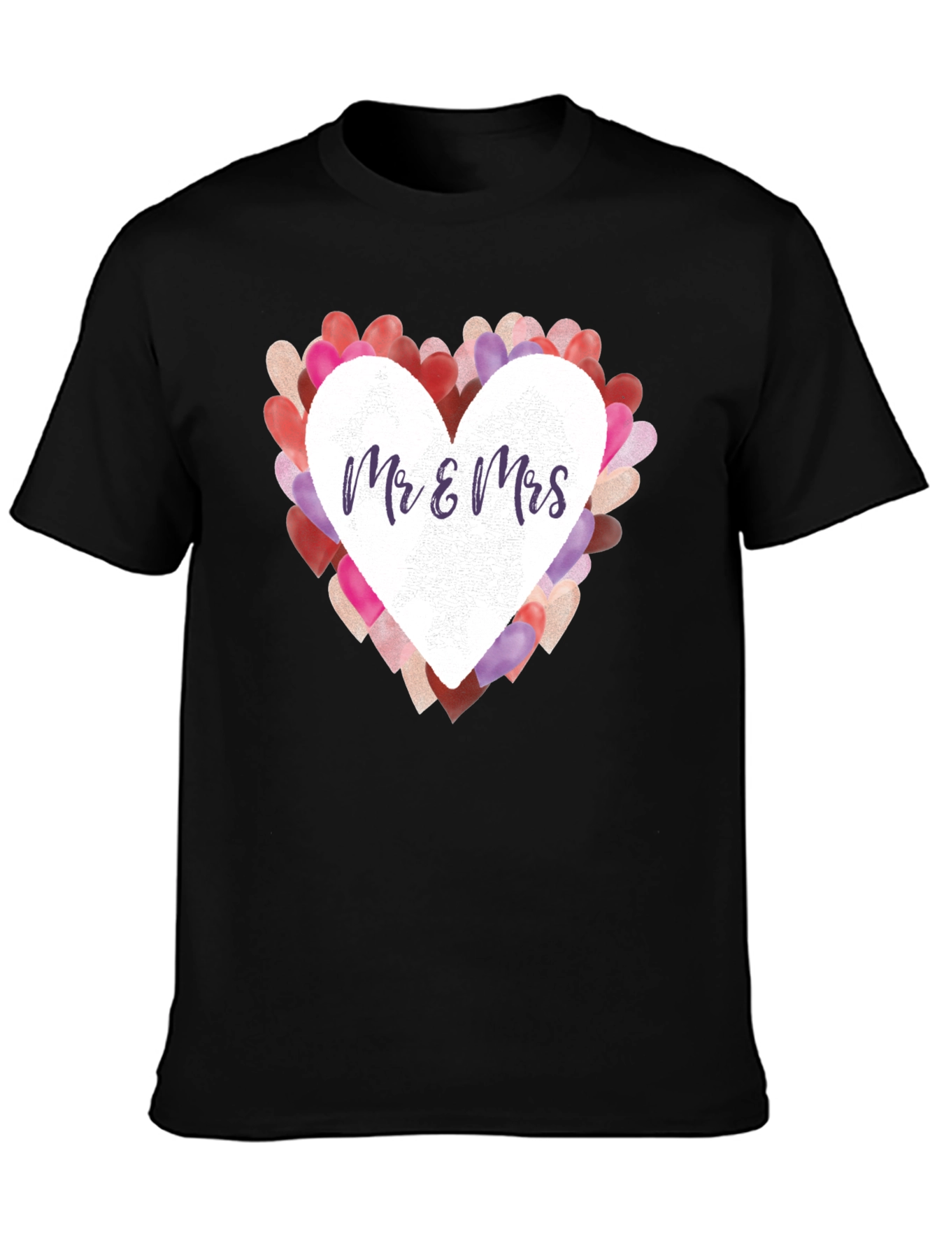 Mr. & Mrs. Heart Graphic Tee - Wedding Anniversary Gift