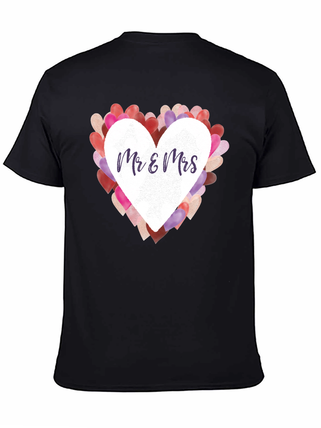 Mr. & Mrs. Heart Graphic Tee - Wedding Anniversary Gift
