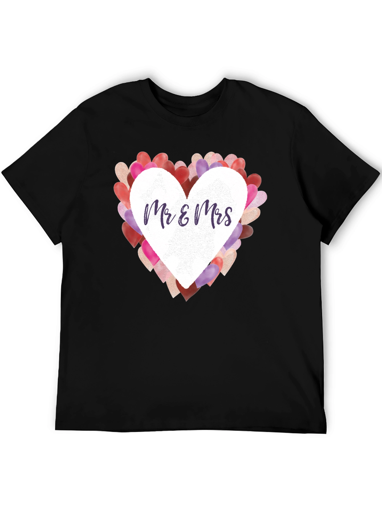 Mr. & Mrs. Heart Graphic Tee - Wedding Anniversary Gift