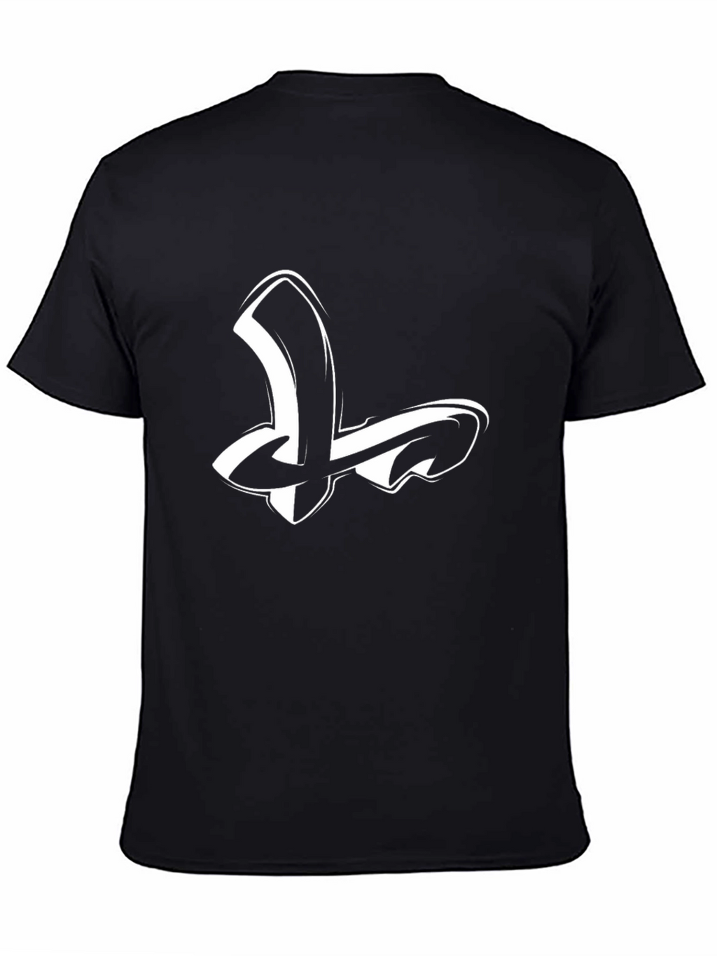 Stylish Black T-Shirt with White Graphic Design