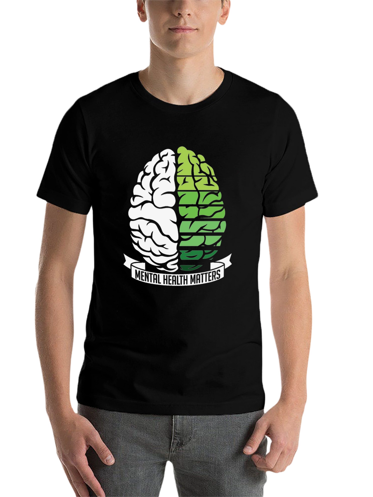 Mental Health Matters Brain Graphic T-Shirt