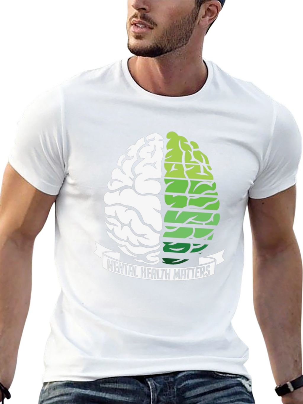 Mental Health Matters Brain Graphic T-Shirt