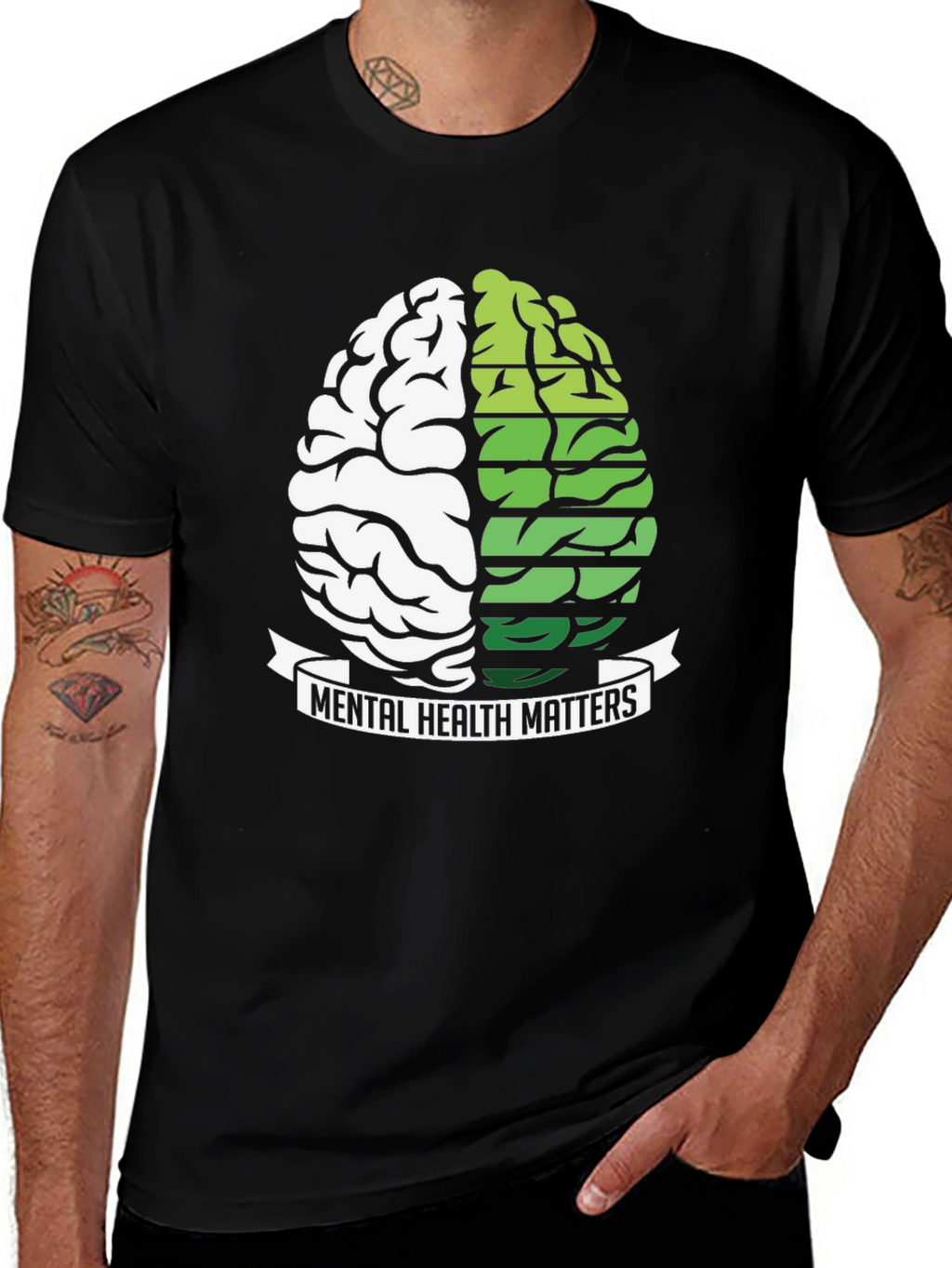 Mental Health Matters Brain Graphic T-Shirt