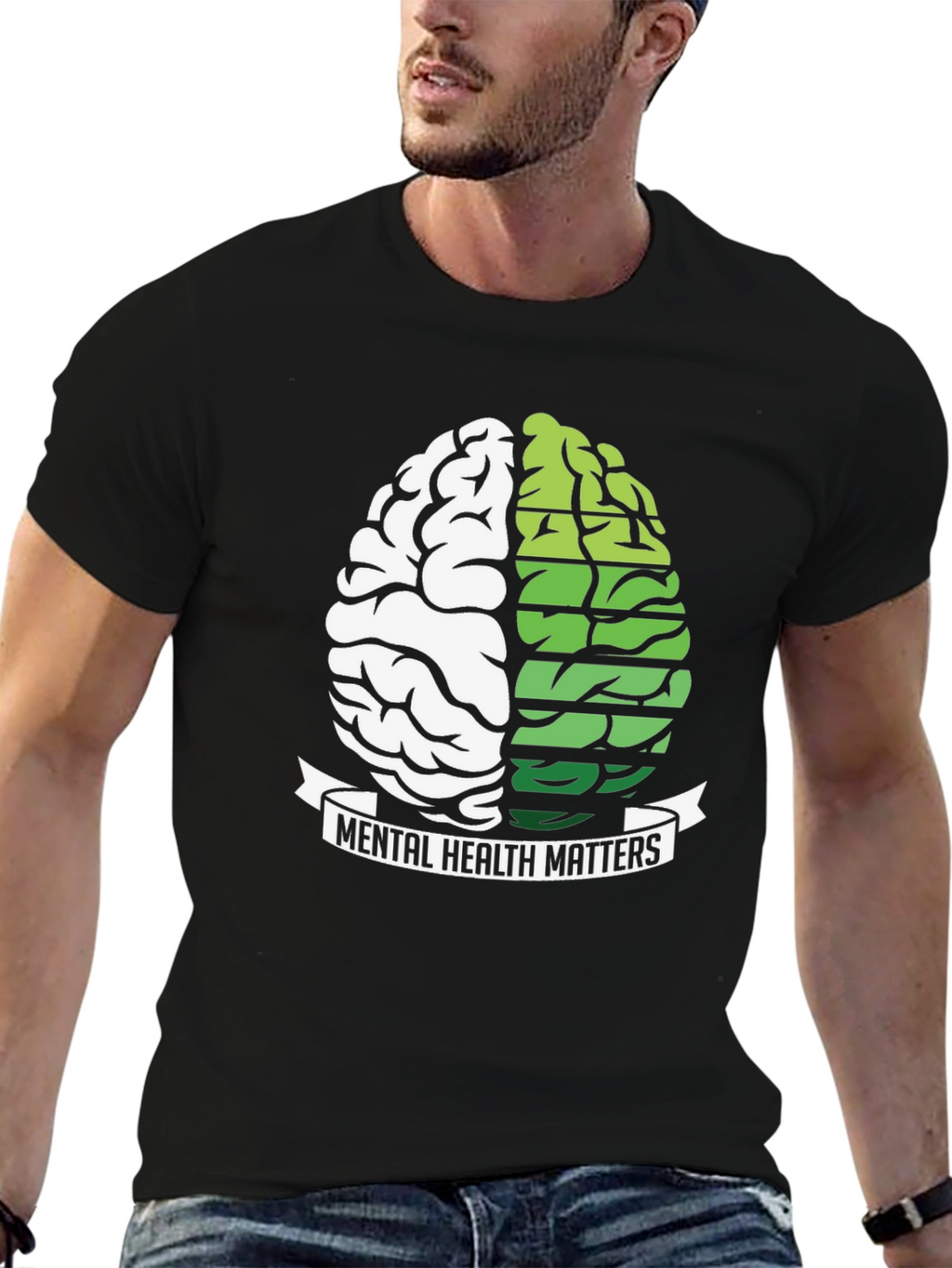 Mental Health Matters Brain Graphic T-Shirt