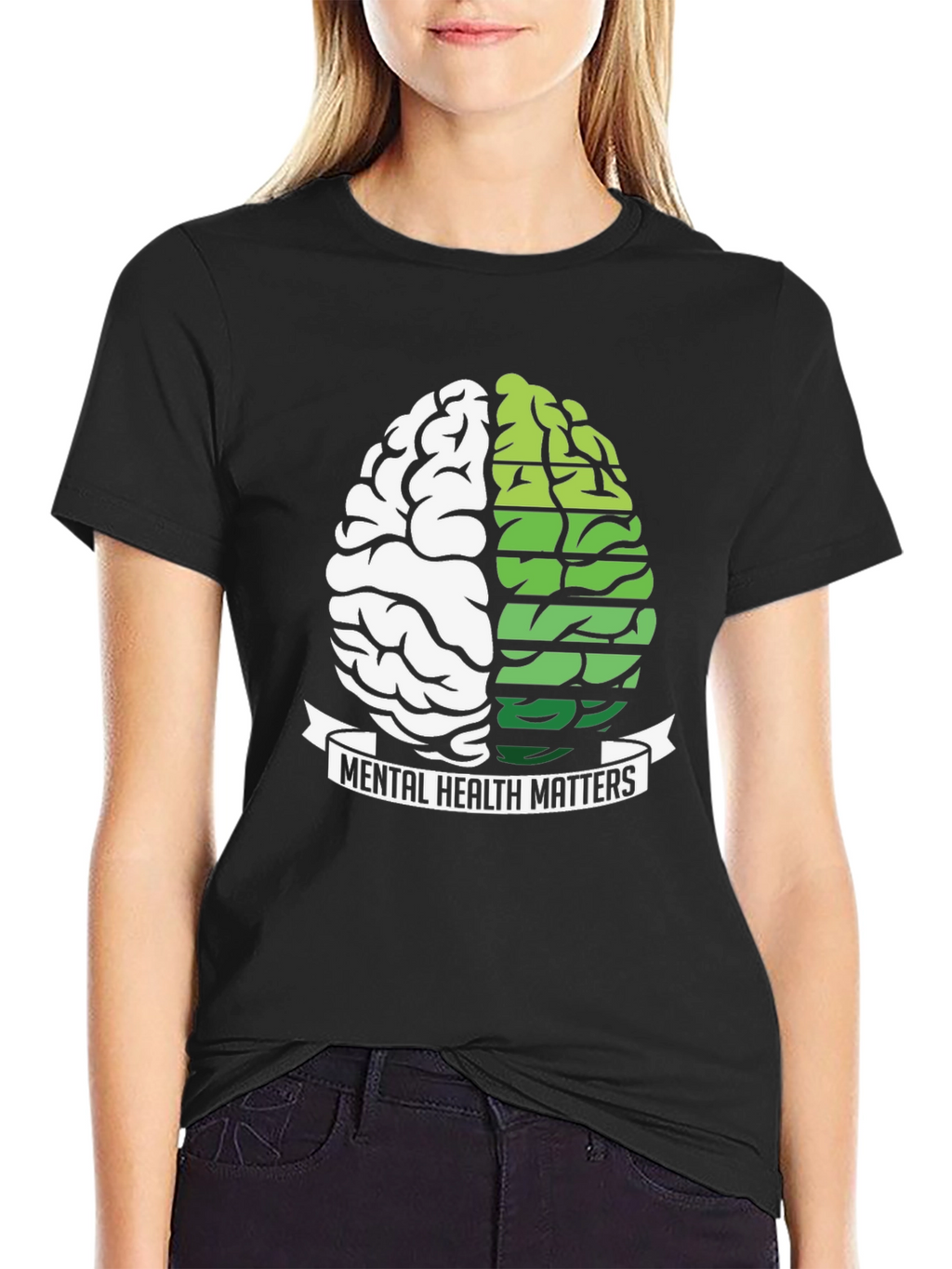 Mental Health Matters Brain Graphic T-Shirt