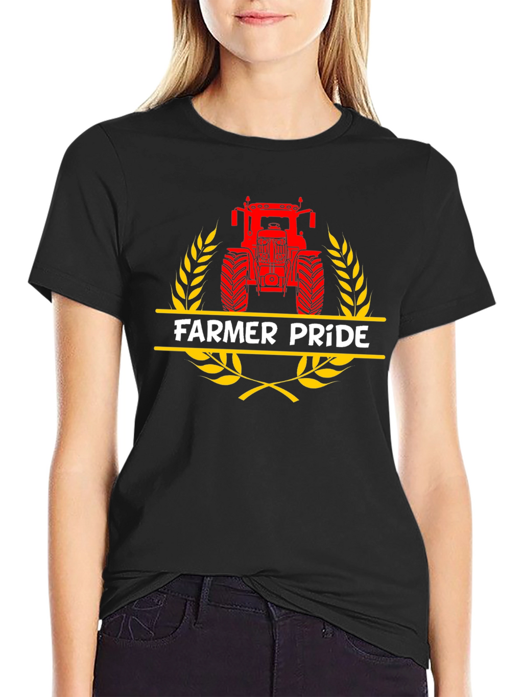 Farmer Pride Tractor Graphic Tee - Black