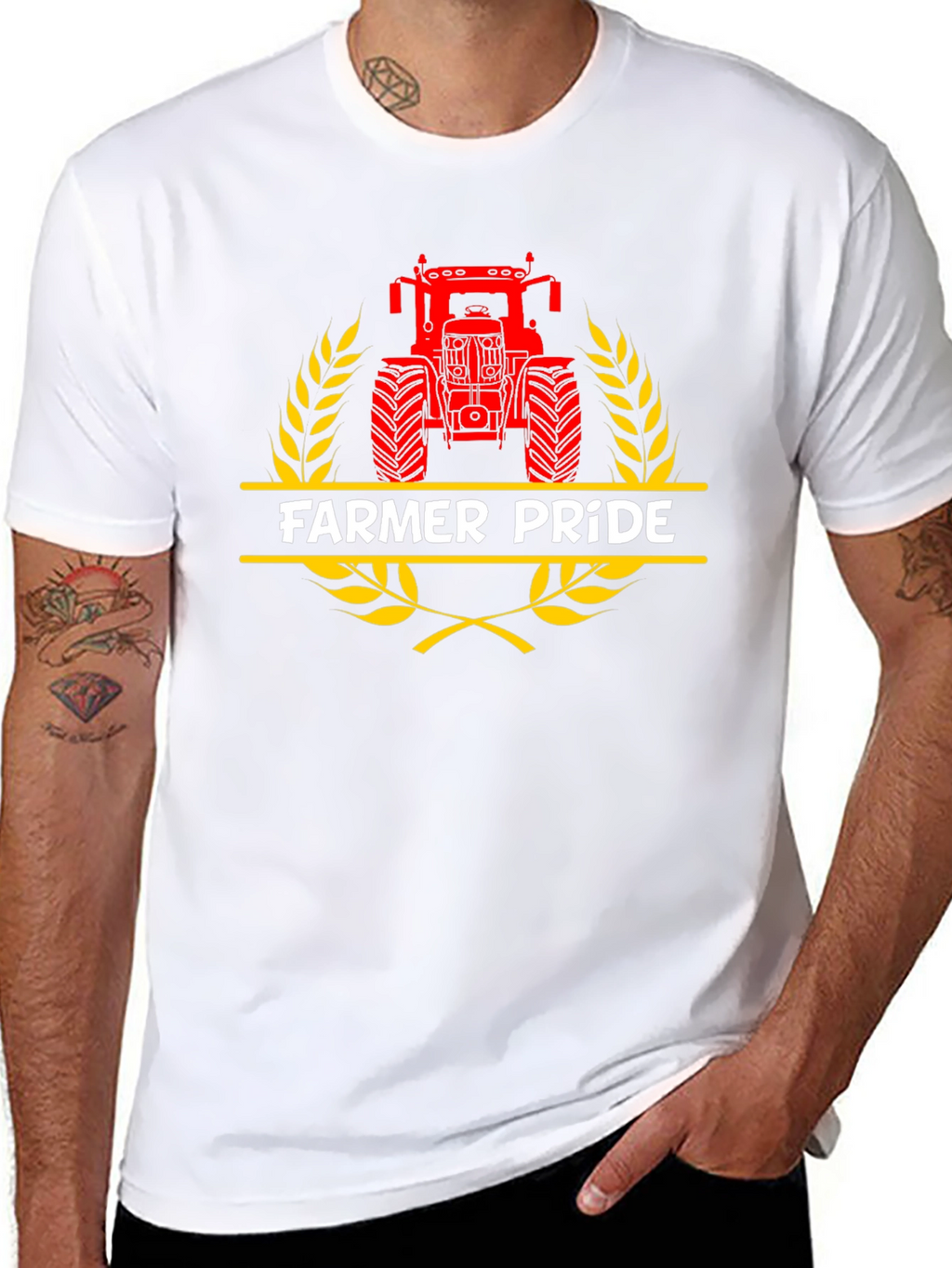 Farmer Pride Tractor Graphic Tee - Black