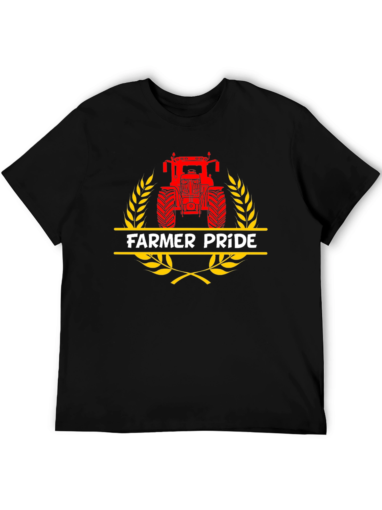 Farmer Pride Tractor Graphic Tee - Black
