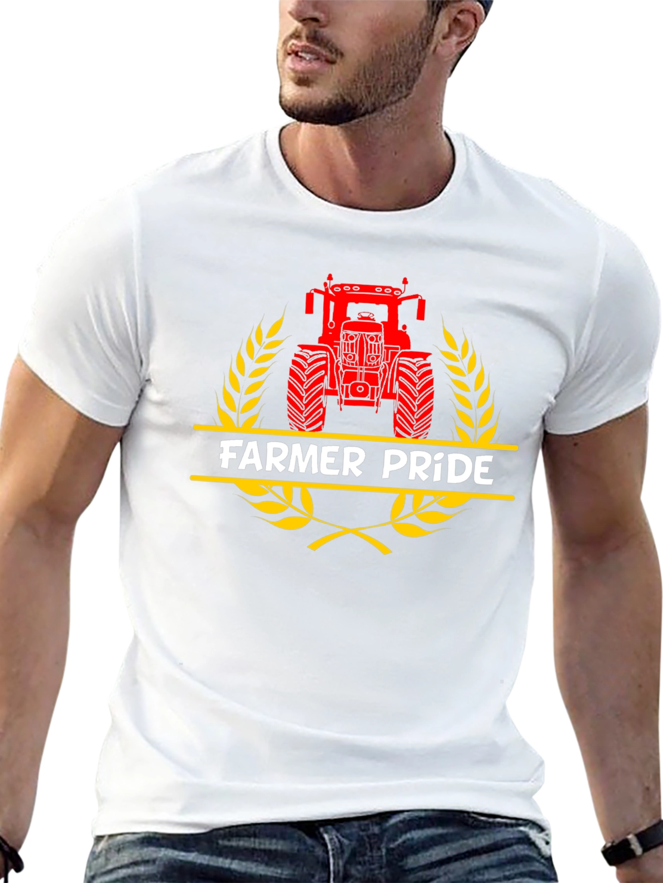 Farmer Pride Tractor Graphic Tee - Black