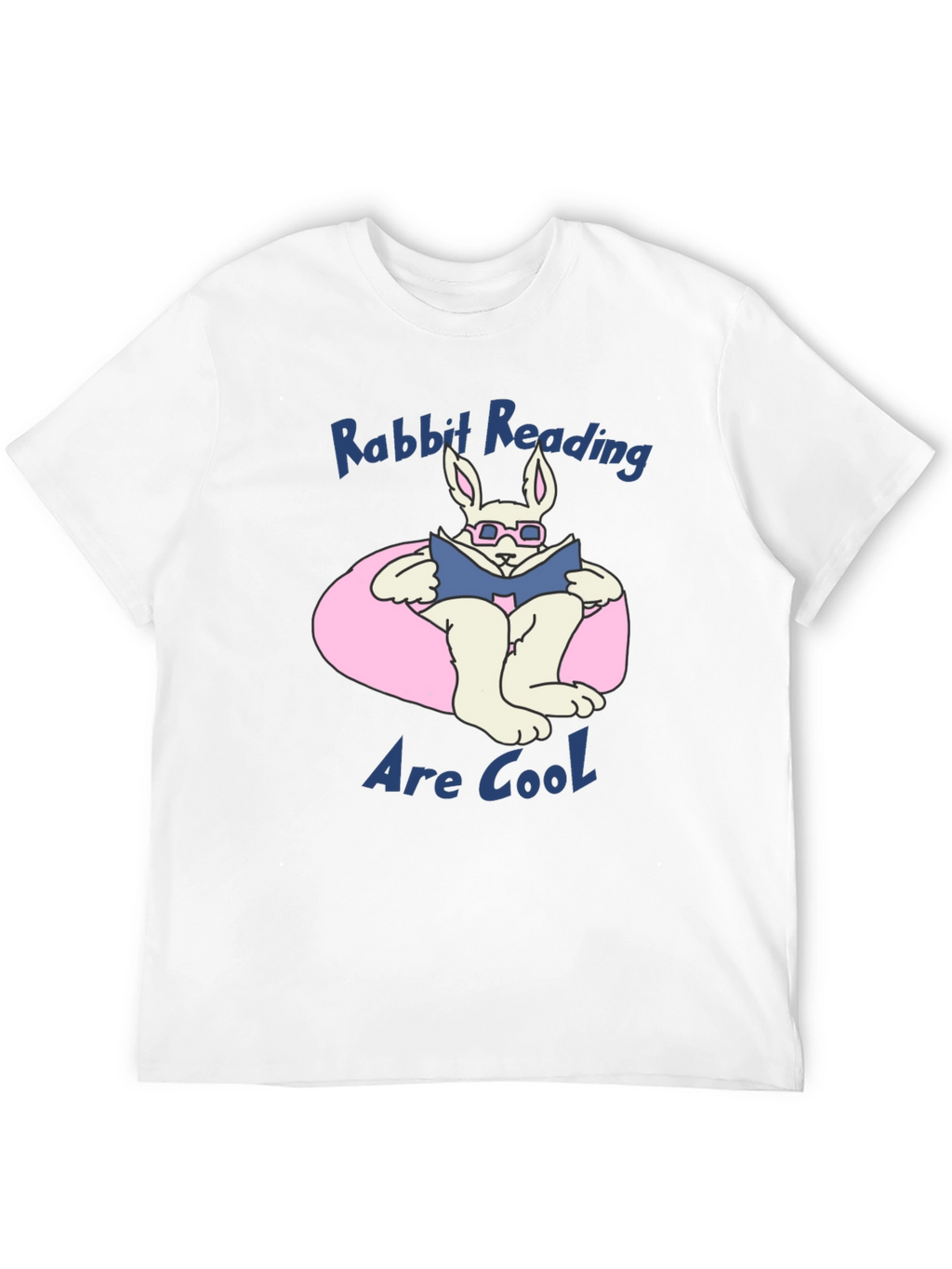 Rabbit Reading Book Graphic T-Shirt