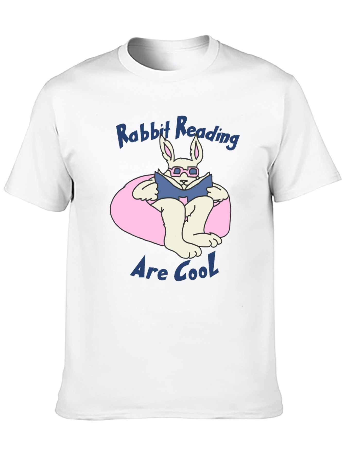 Rabbit Reading Book Graphic T-Shirt