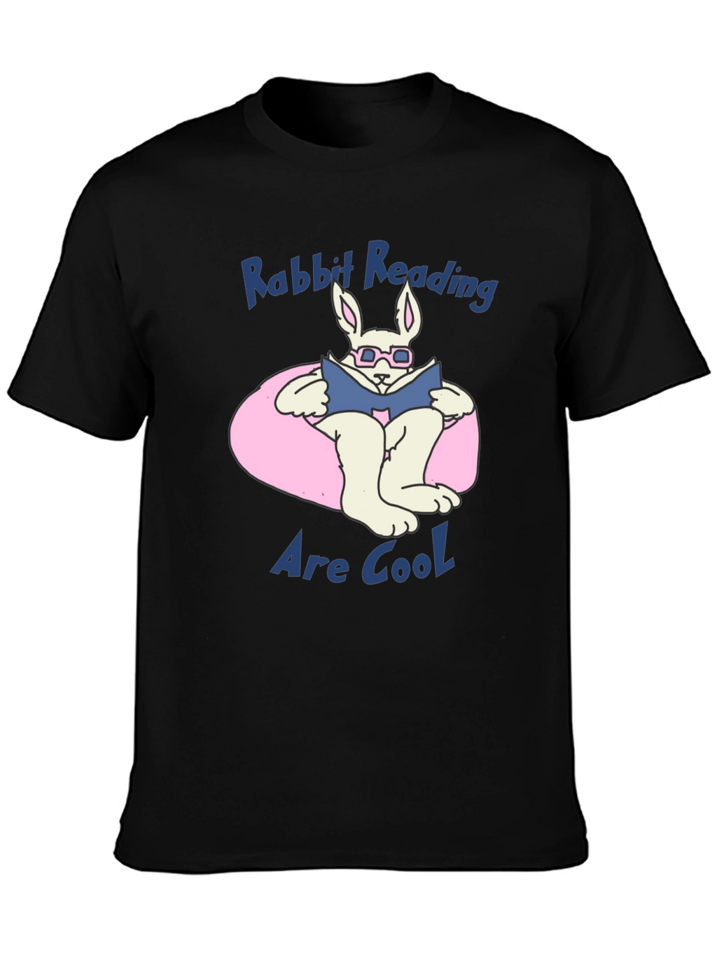 Rabbit Reading Book Graphic T-Shirt
