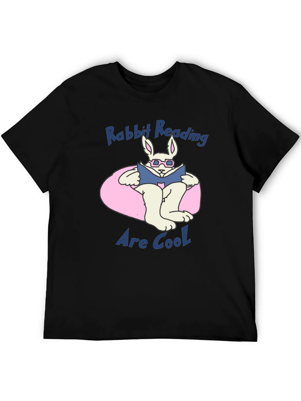 Rabbit Reading Book Graphic T-Shirt