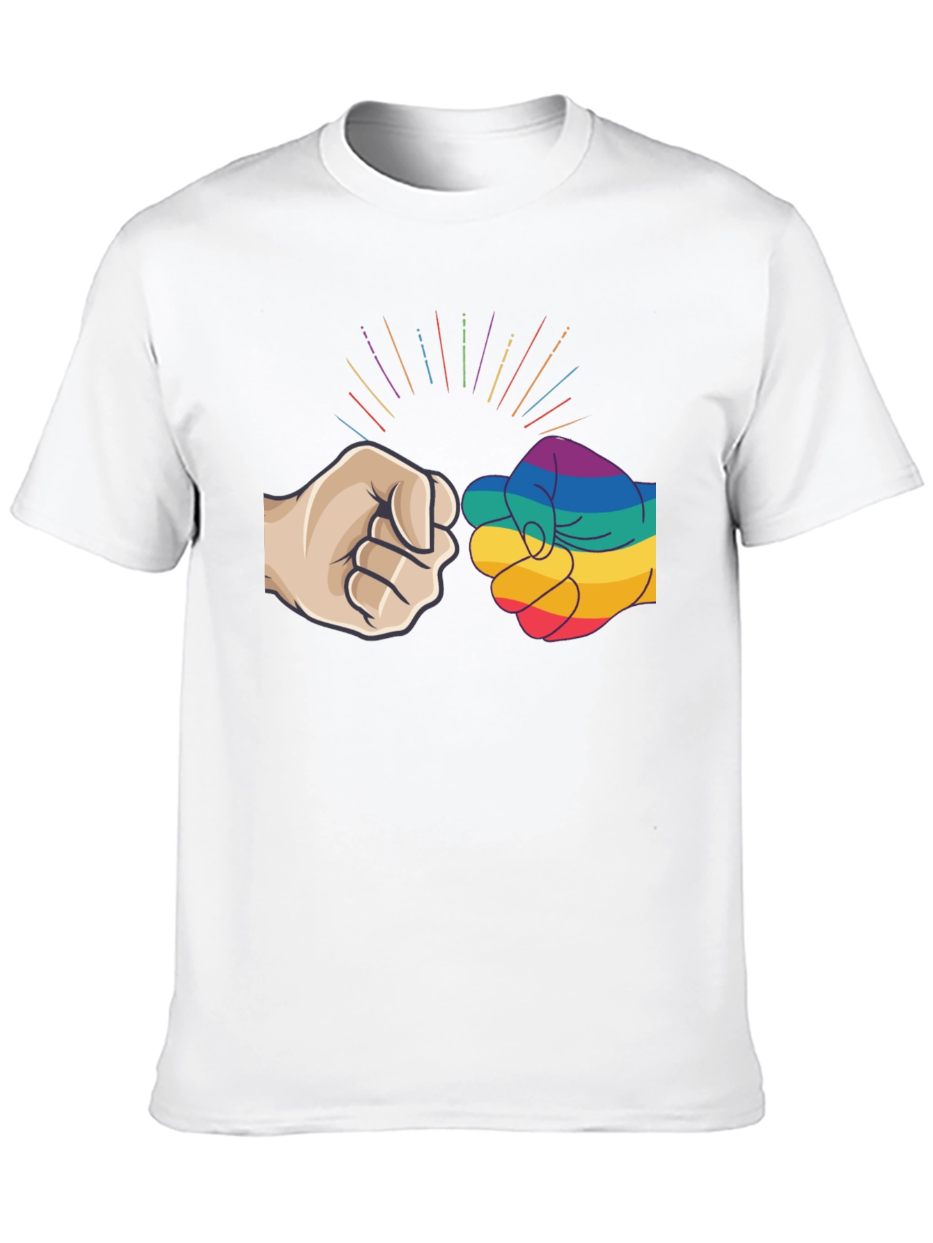LGBT Pride Fist Bump Graphic Tee - Black