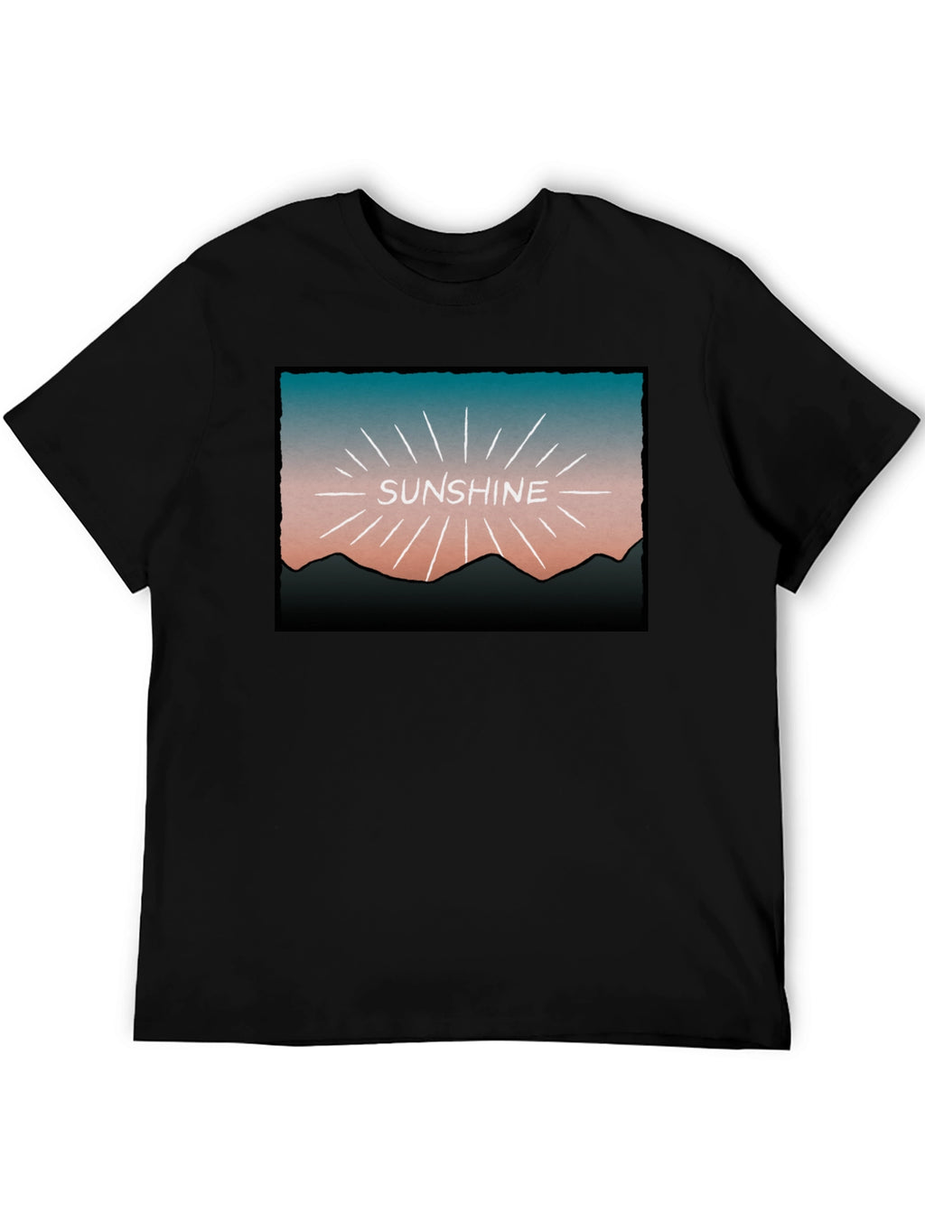 Sunshine Graphic Tee - Retro Mountain Design