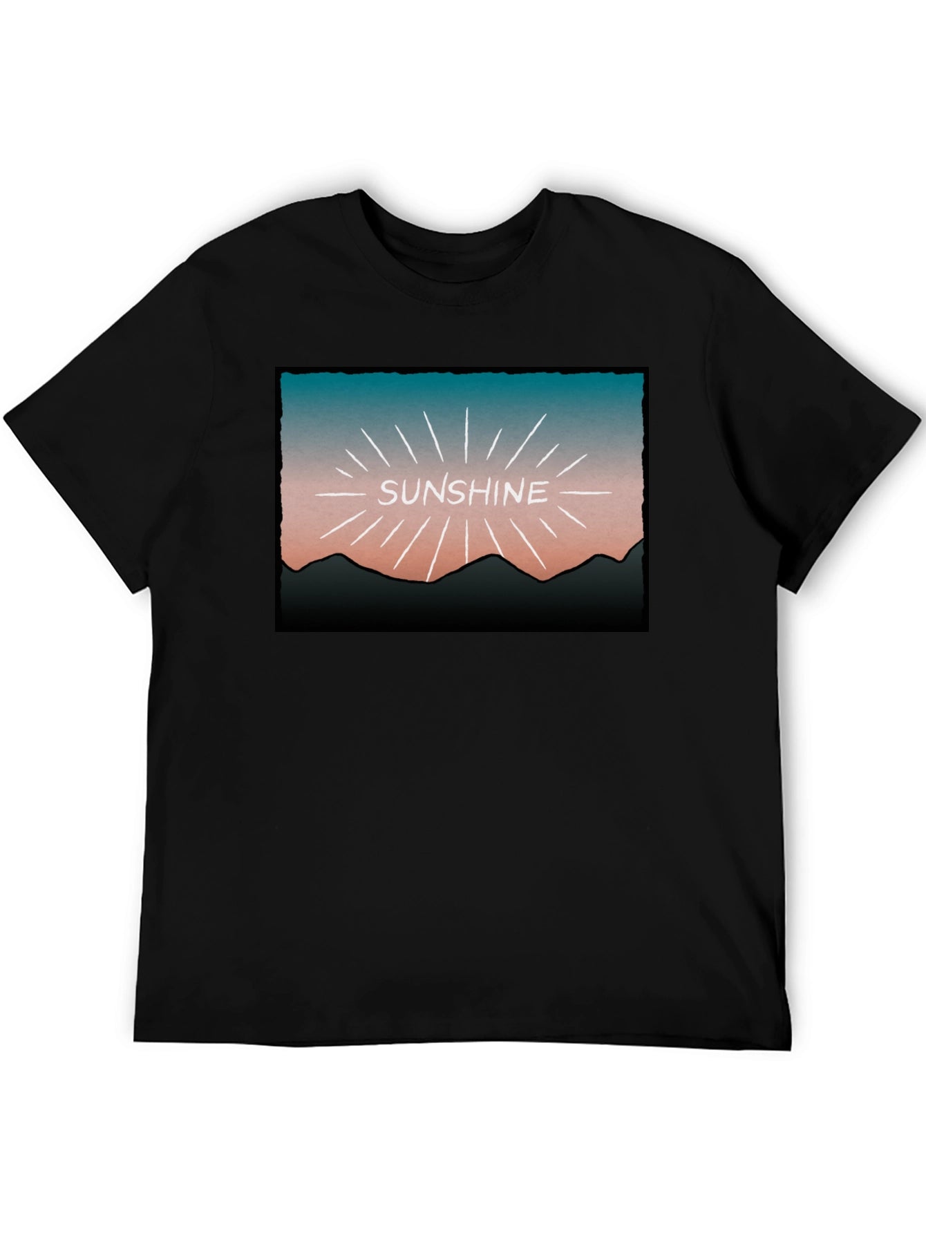 Sunshine Graphic Tee - Retro Mountain Design