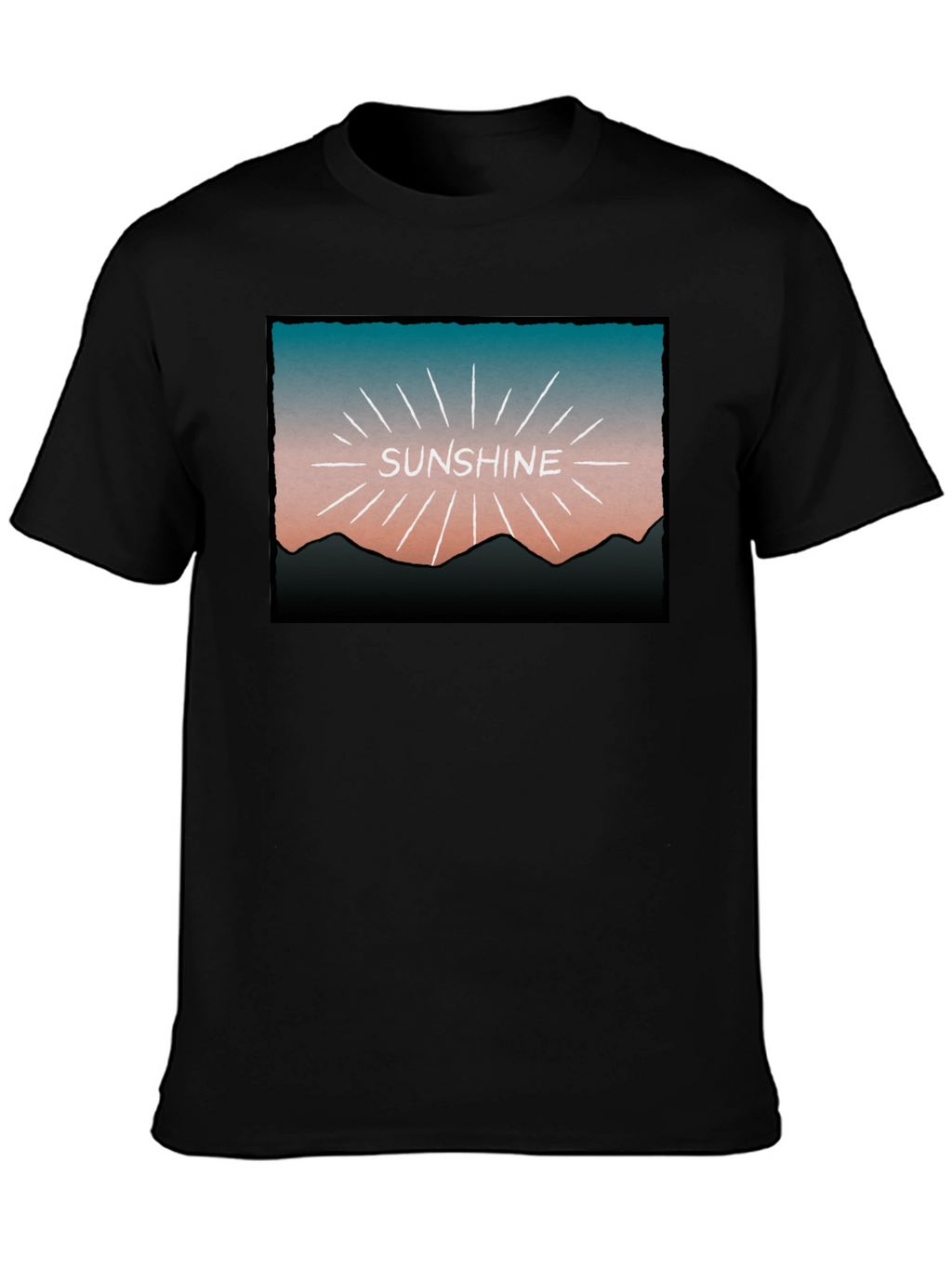 Sunshine Graphic Tee - Retro Mountain Design