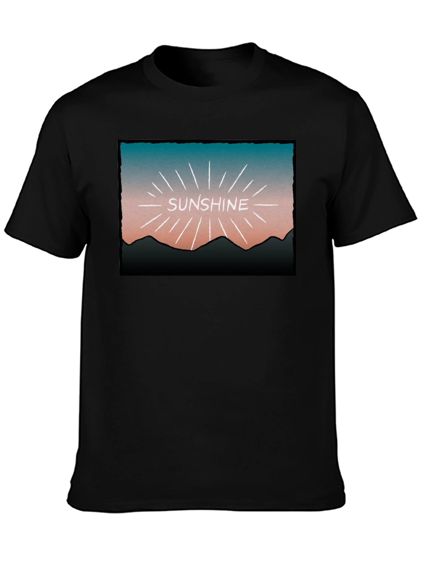 Sunshine Graphic Tee - Retro Mountain Design