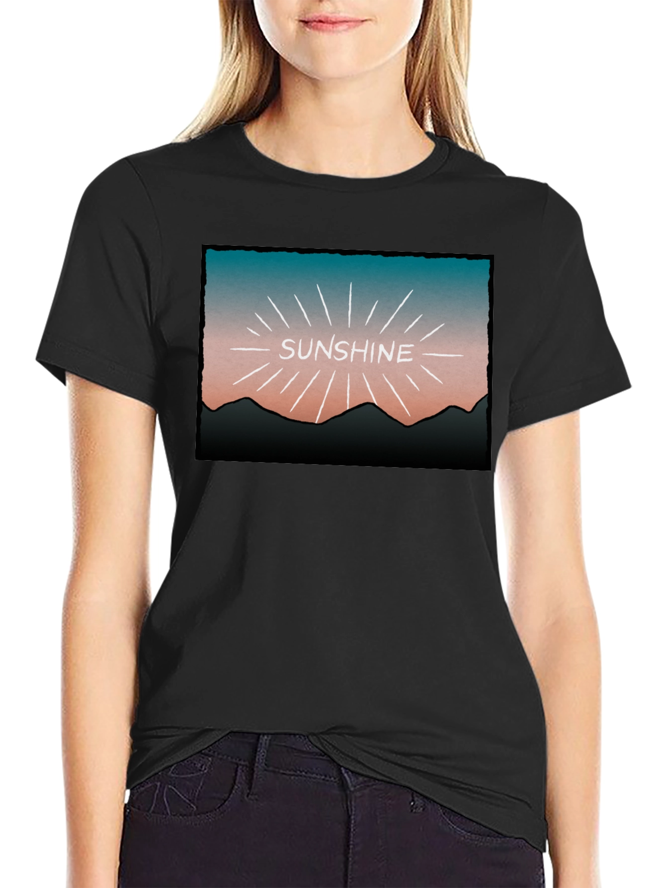 Sunshine Graphic Tee - Retro Mountain Design