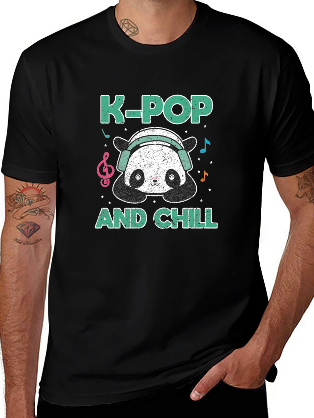 K-Pop and Chill Panda T-Shirt