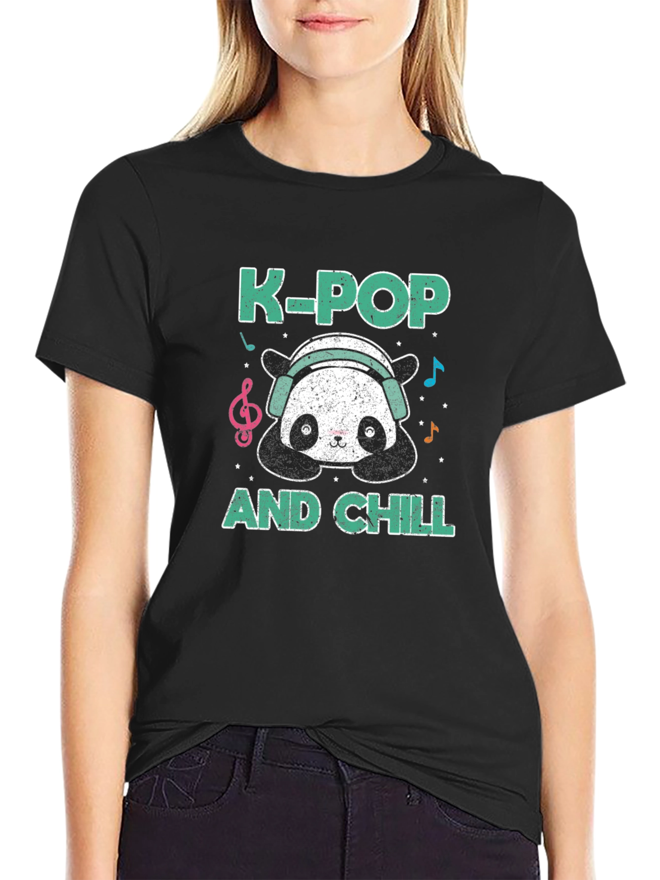 K-Pop and Chill Panda T-Shirt
