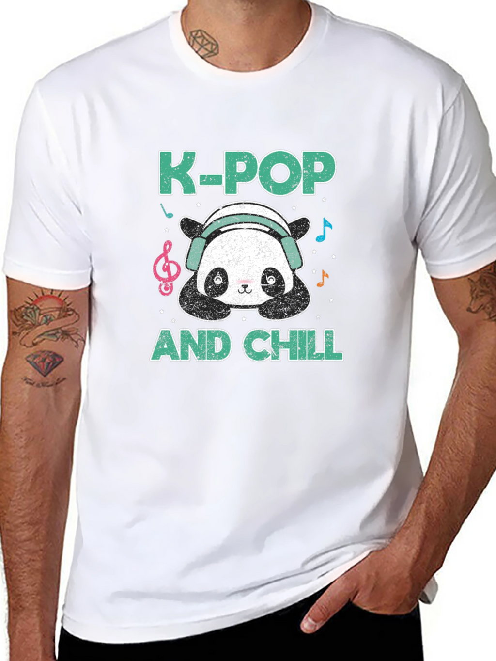 K-Pop and Chill Panda T-Shirt