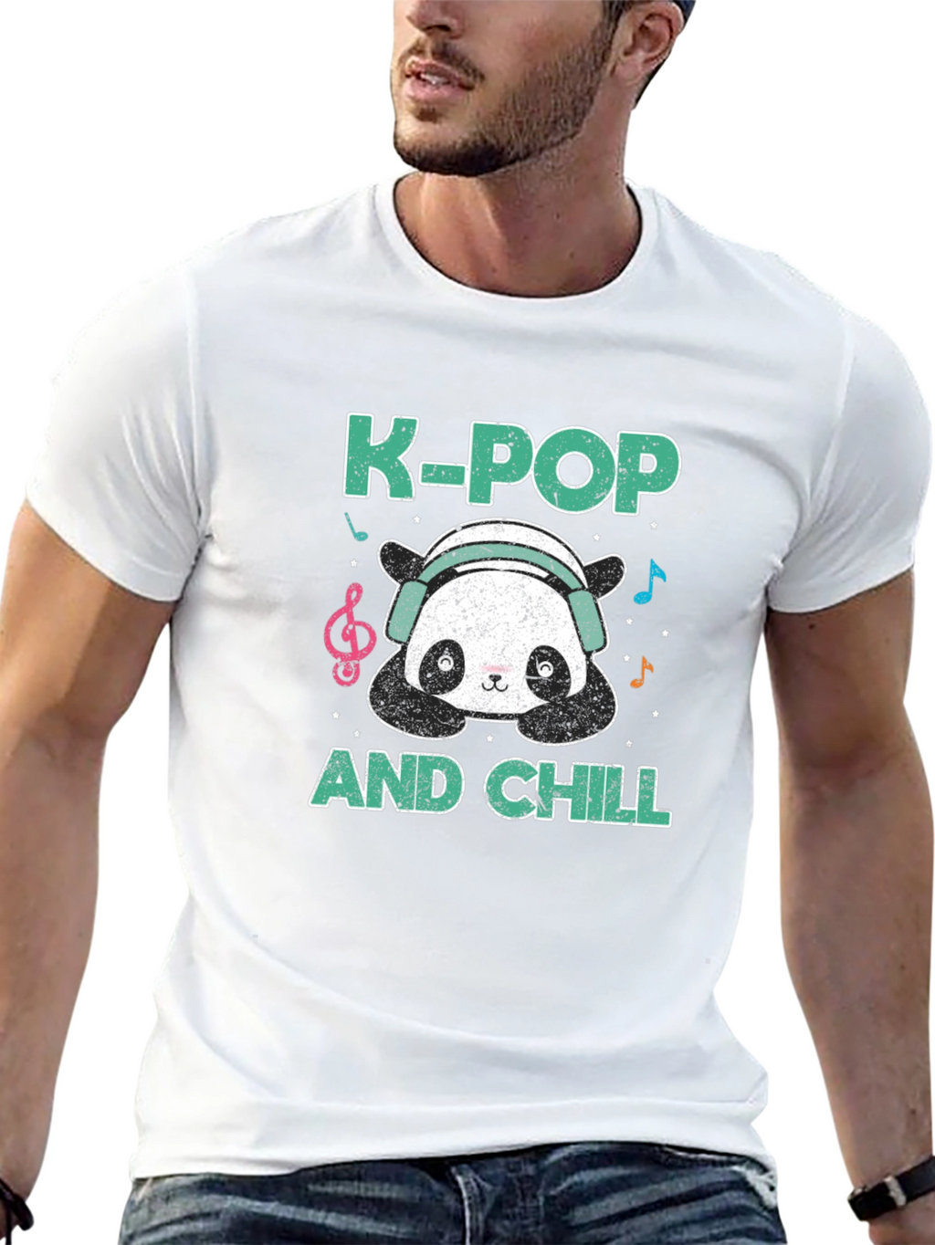 K-Pop and Chill Panda T-Shirt