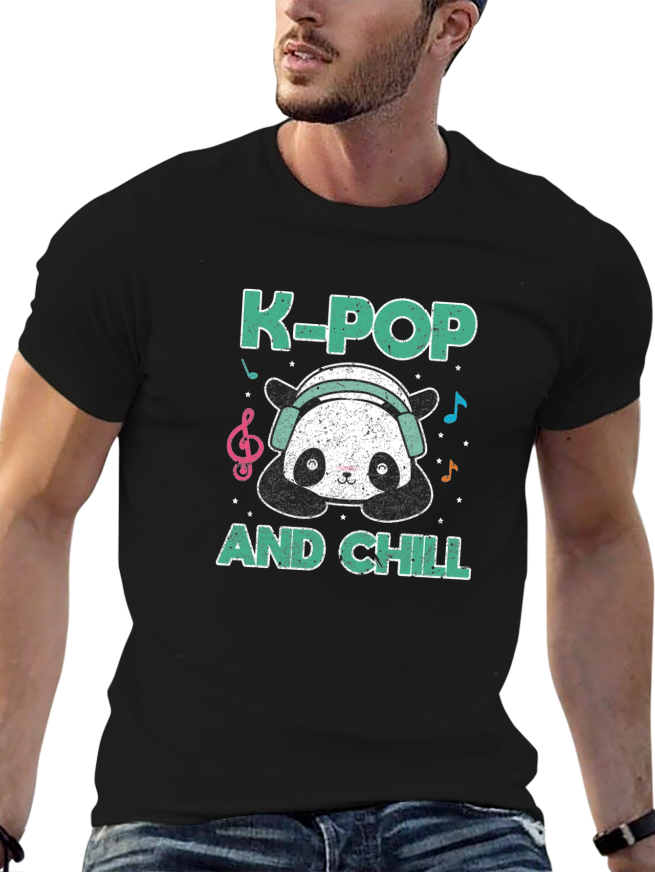 K-Pop and Chill Panda T-Shirt