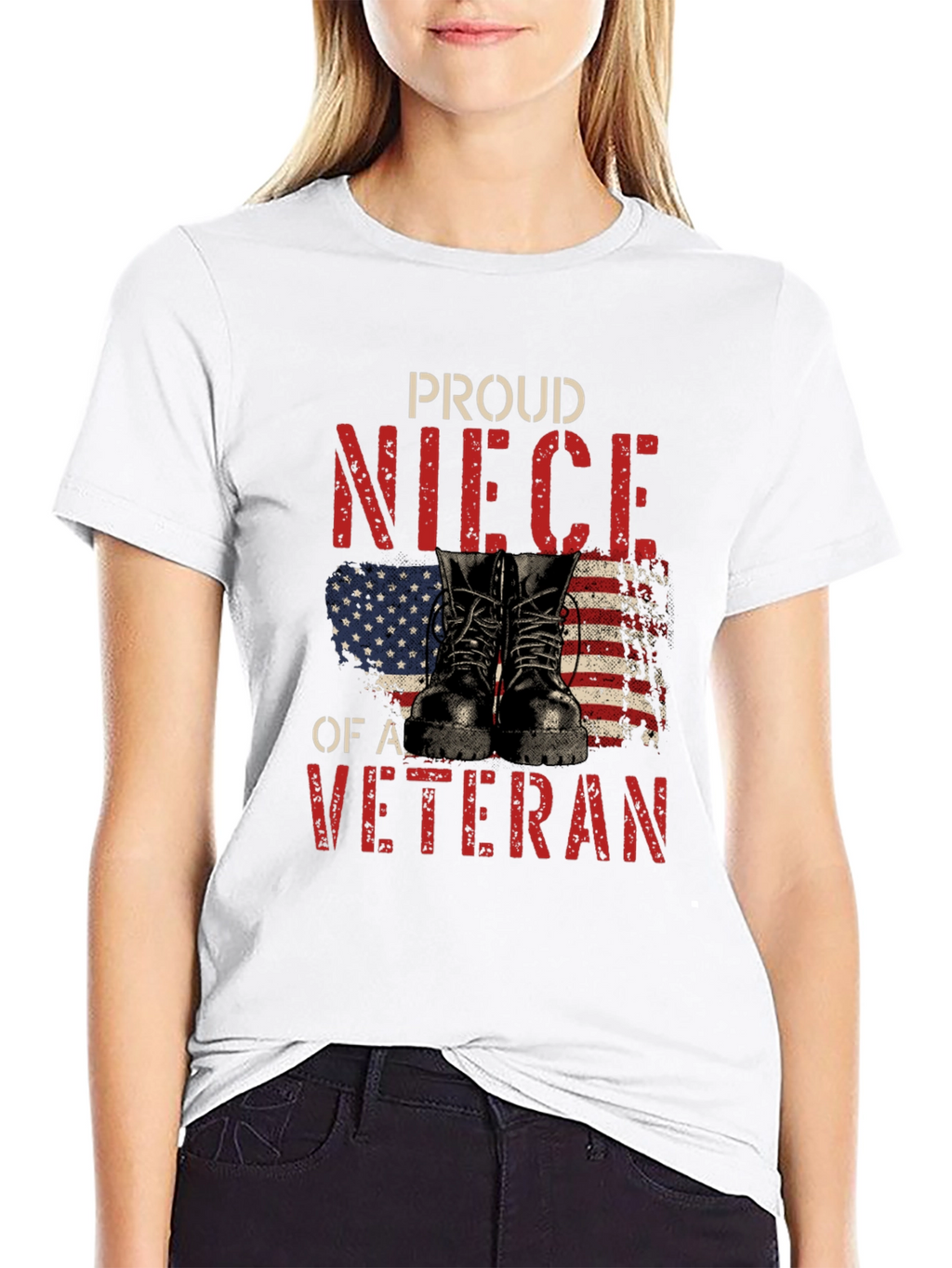 Proud Veteran Niece Graphic T-Shirt