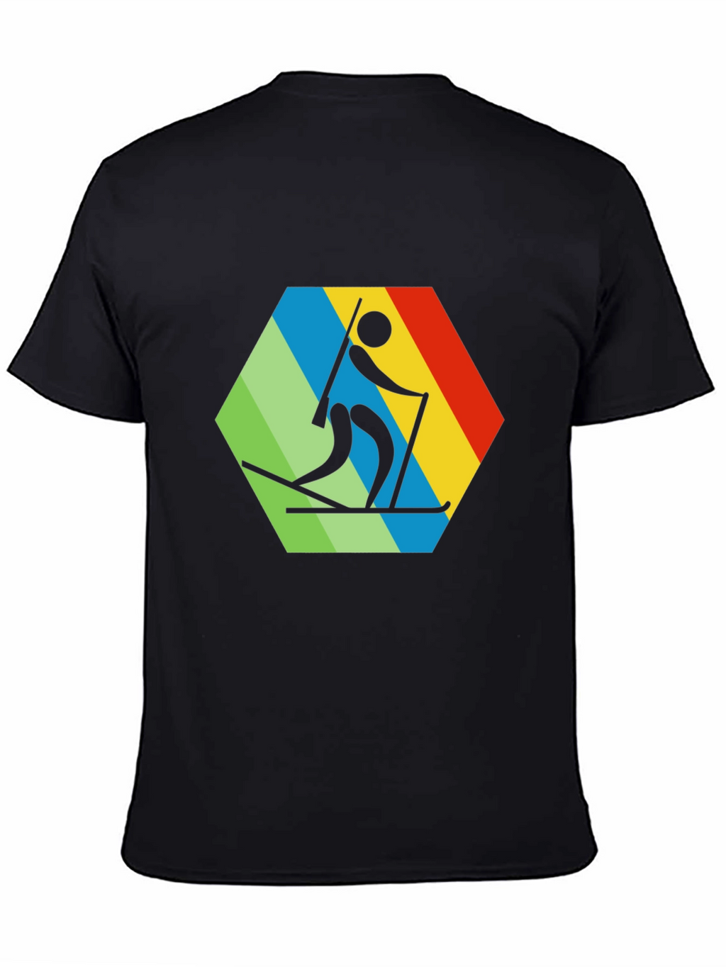 Biathlon Hexagon Graphic Tee - Skiing T-Shirt