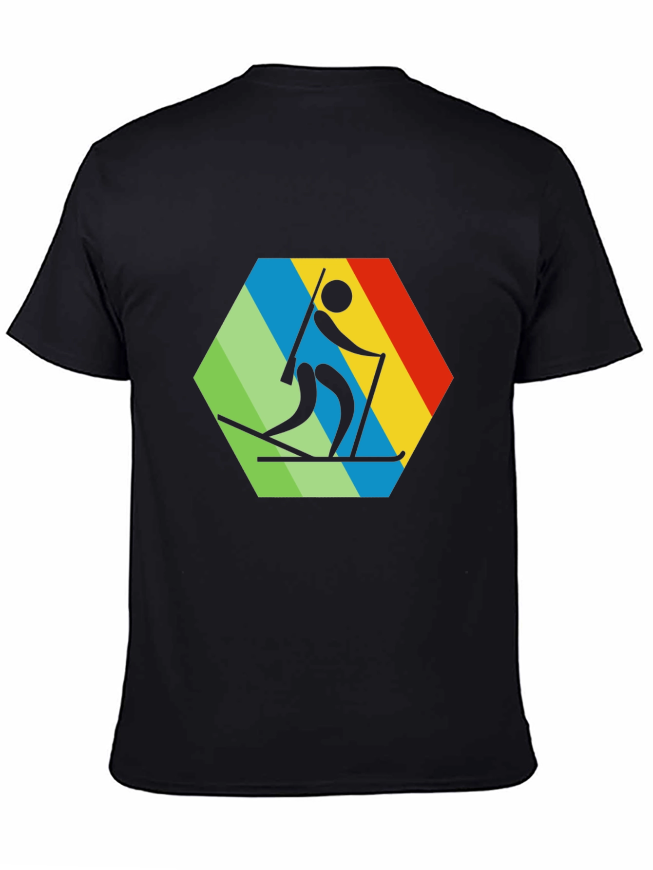 Biathlon Hexagon Graphic Tee - Skiing T-Shirt