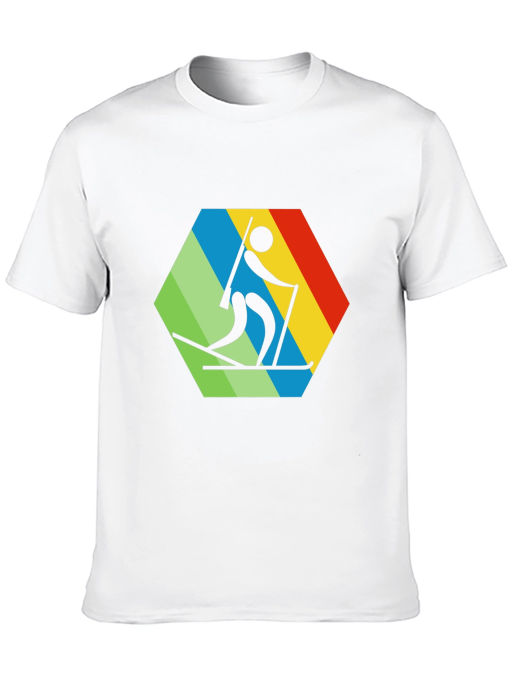 Biathlon Hexagon Graphic Tee - Skiing T-Shirt