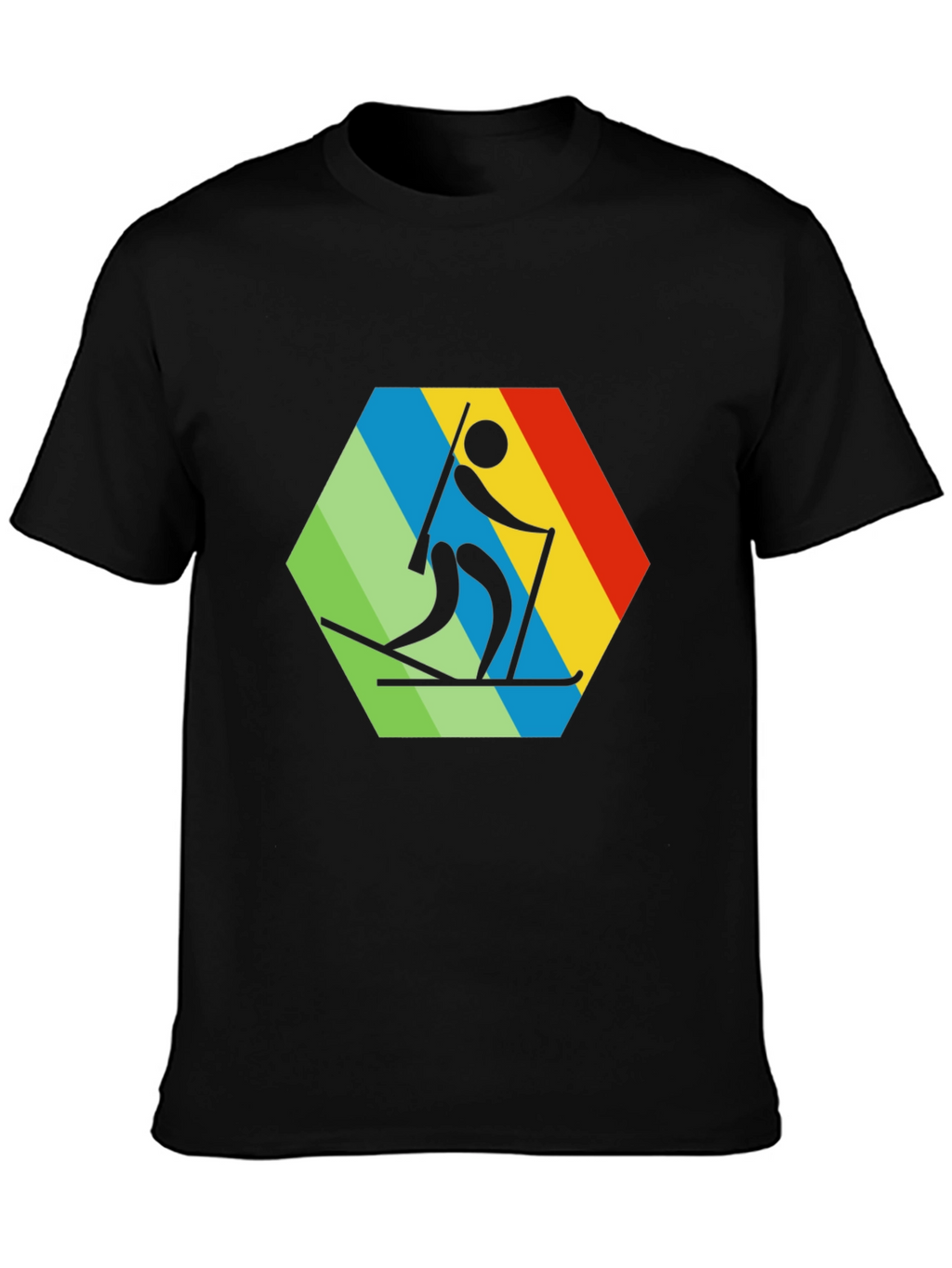 Biathlon Hexagon Graphic Tee - Skiing T-Shirt