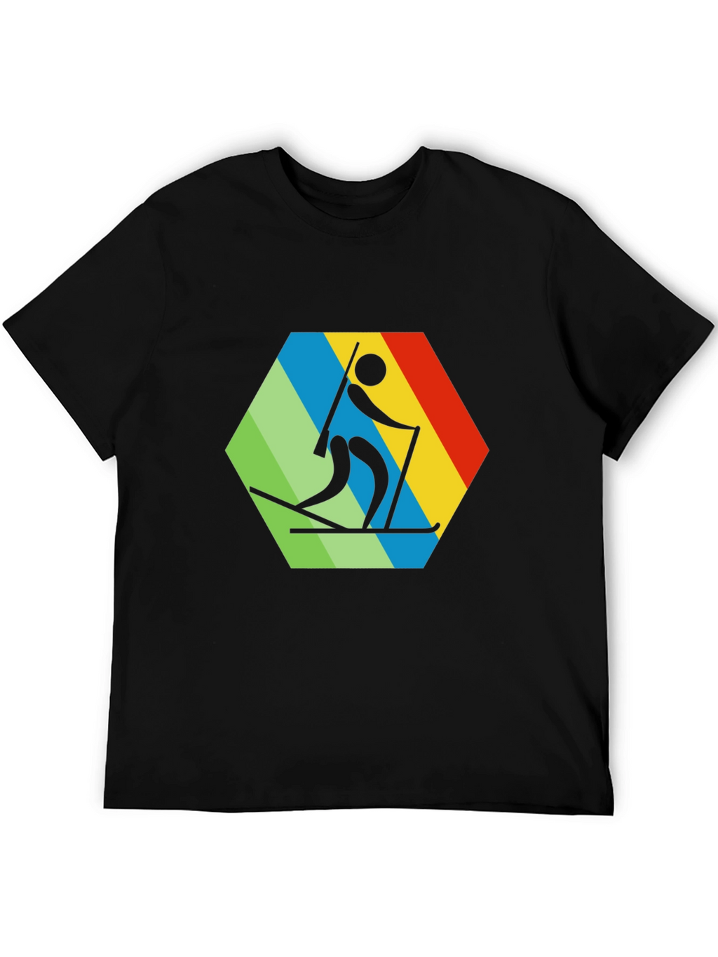 Biathlon Hexagon Graphic Tee - Skiing T-Shirt