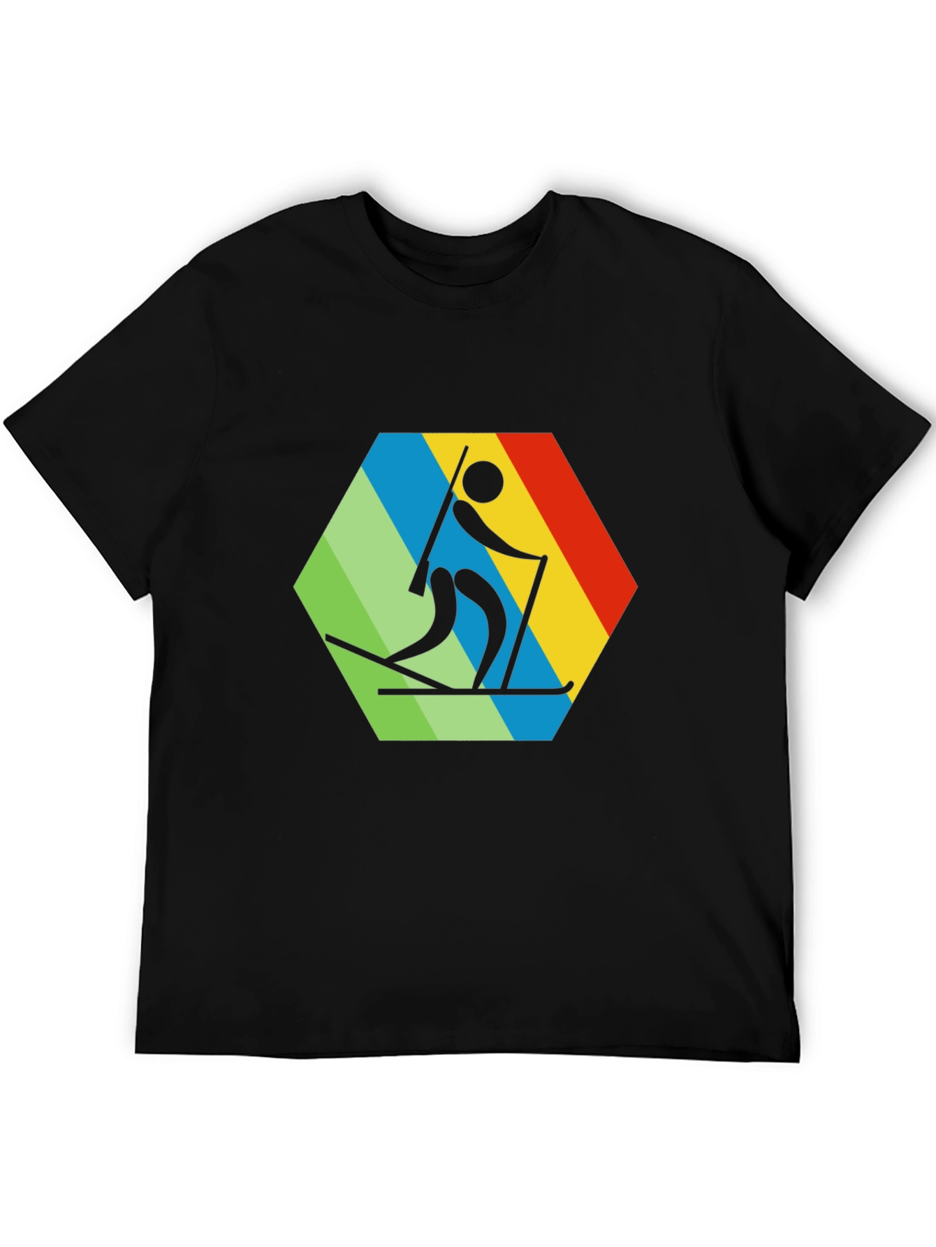 Biathlon Hexagon Graphic Tee - Skiing T-Shirt