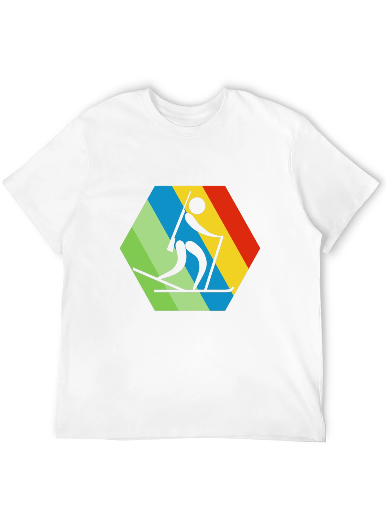 Biathlon Hexagon Graphic Tee - Skiing T-Shirt