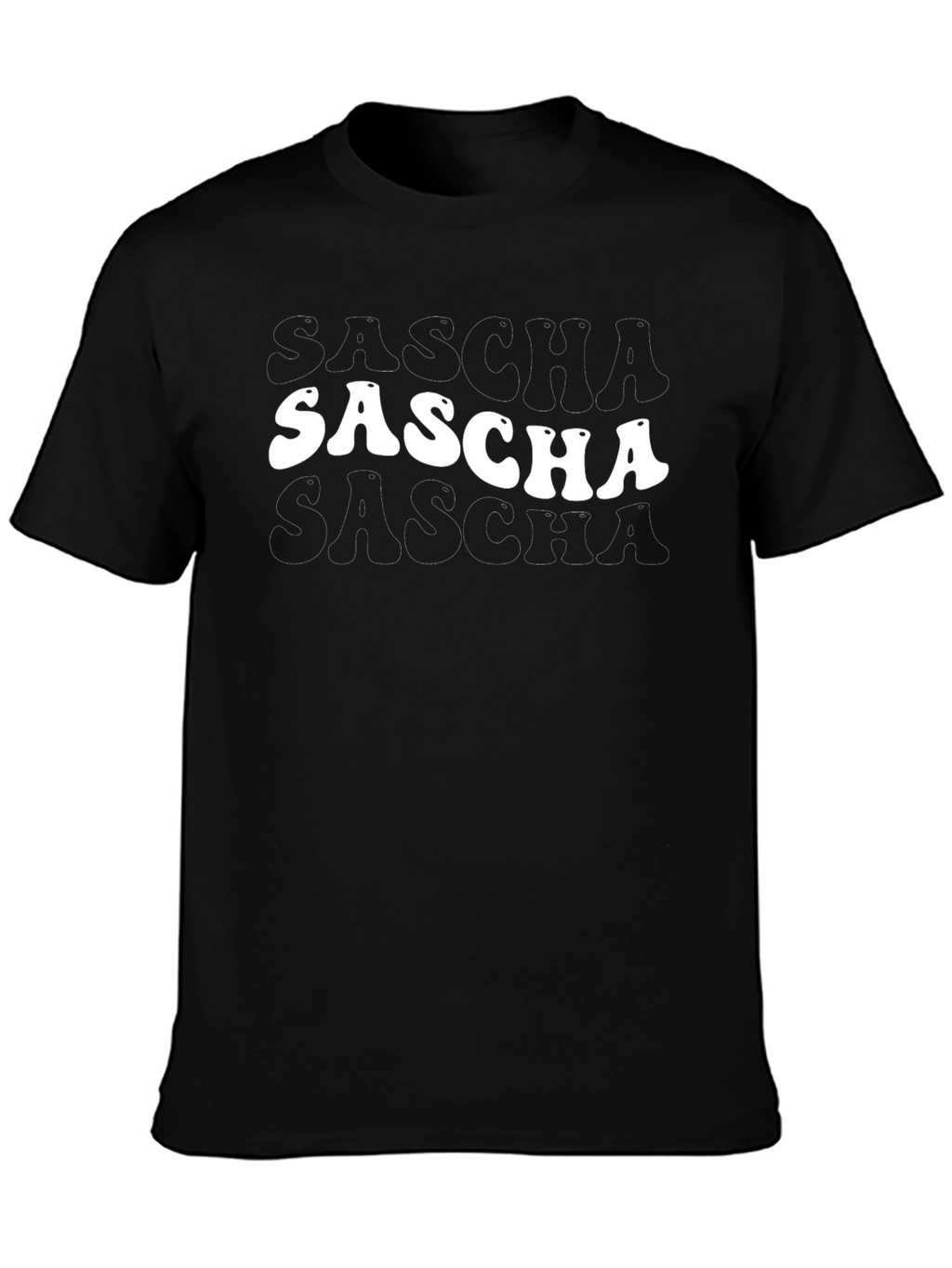 Sascha Retro T-Shirt - Black Cotton Tee