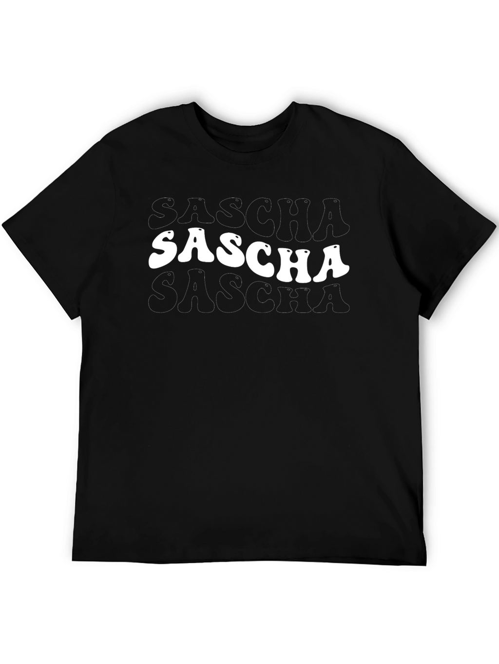 Sascha Retro T-Shirt - Black Cotton Tee