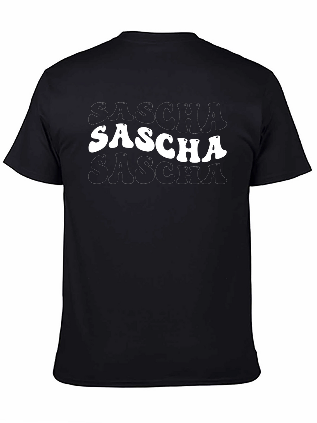 Sascha Retro T-Shirt - Black Cotton Tee