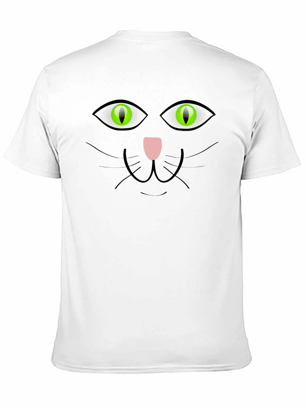 Black Cat Face Graphic T-Shirt