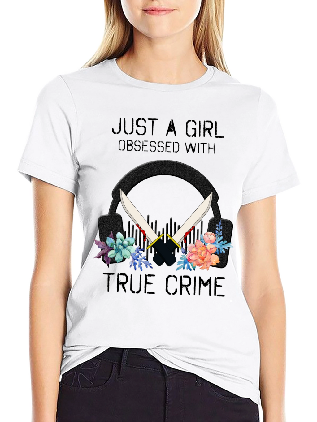 True Crime Obsessed Girls Tee