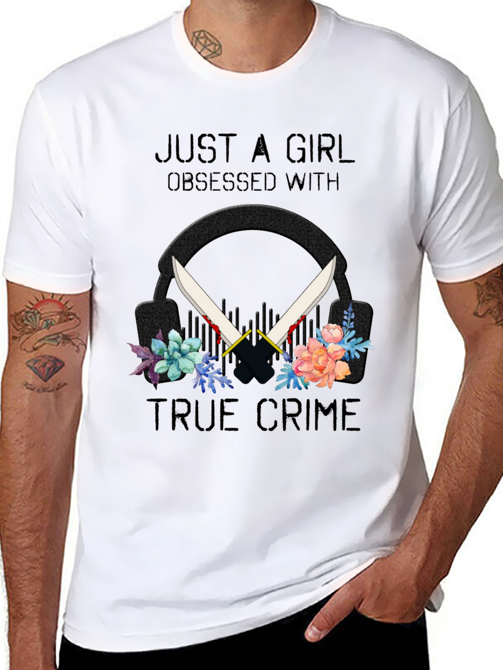 True Crime Obsessed Girls Tee
