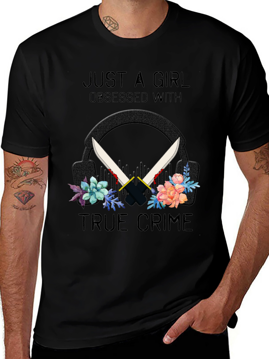 True Crime Obsessed Girls Tee