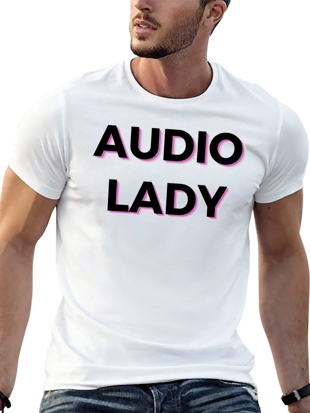 Audio Lady Graphic T-Shirt - Black