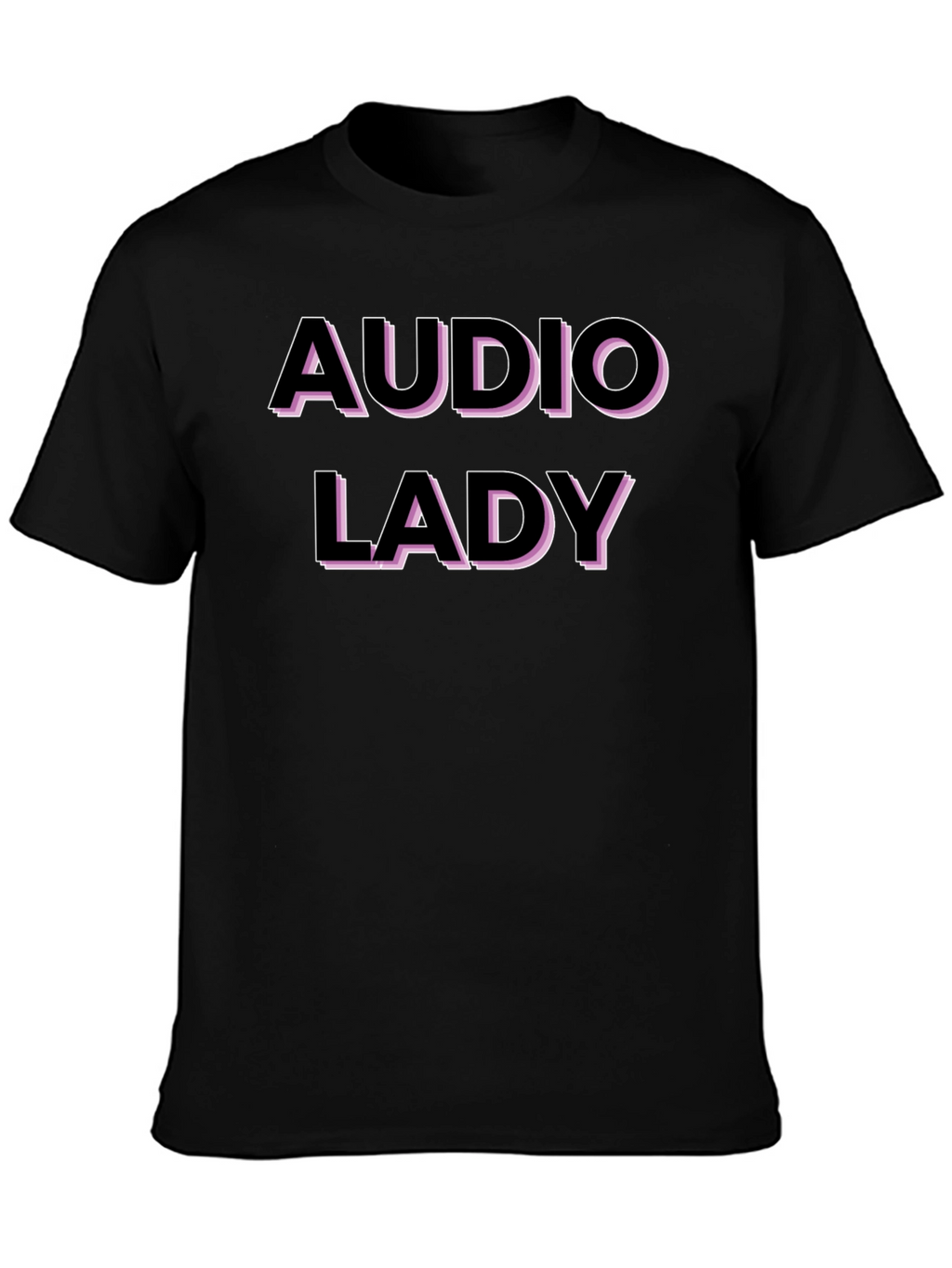 Audio Lady Graphic T-Shirt - Black