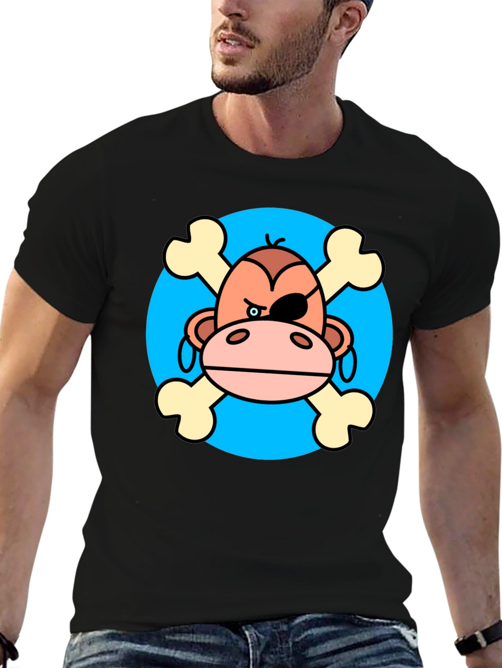 Pirate Monkey Graphic T-Shirt