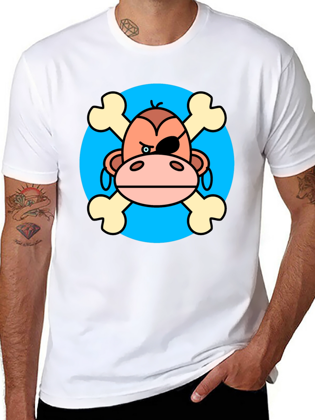 Pirate Monkey Graphic T-Shirt