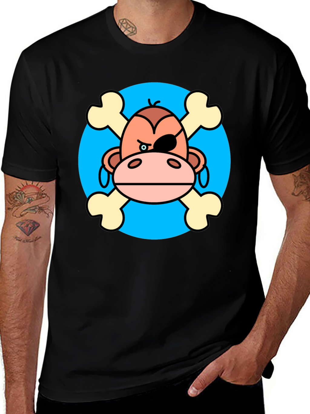 Pirate Monkey Graphic T-Shirt